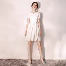Load image into Gallery viewer, The Rishella Wedding Bridal White Short Sleeve Dress