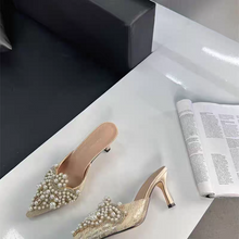 Load image into Gallery viewer, The Akoya Pearl Heels (Available in 2 Styles) - WeddingConfetti