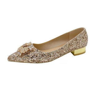 The Pentunia Wedding Bridal Crystal Flats (Available in 2 colours)