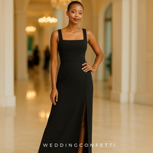 Load image into Gallery viewer, The Soree Evening Sleeveless Black Mermaid Dress