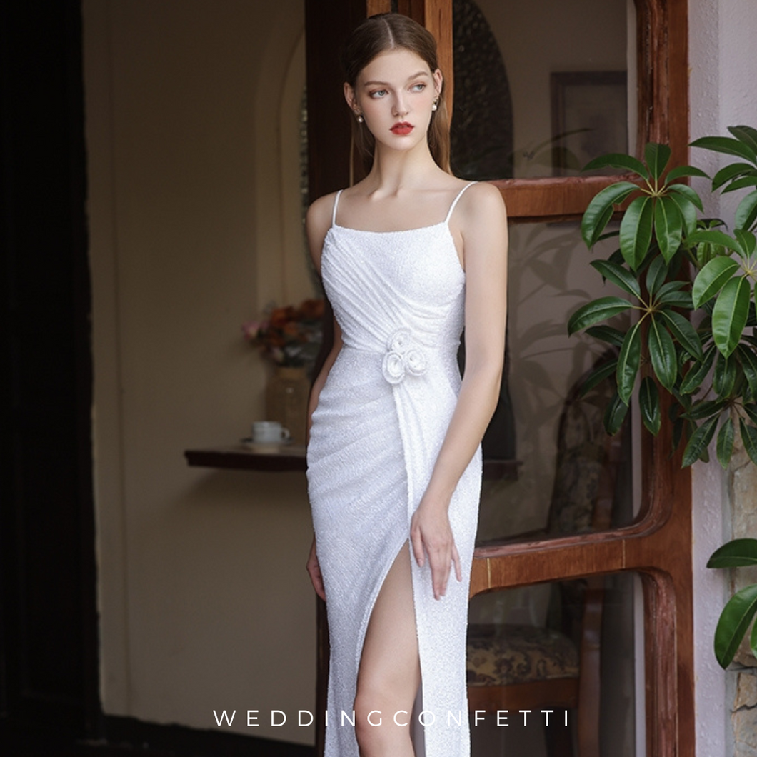 The Sleeveless High Slit Sequined Dress (Available in 2 Colours)