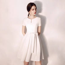 Load image into Gallery viewer, The Rishella Wedding Bridal White Short Sleeve Dress