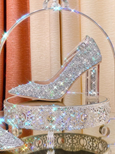 Load image into Gallery viewer, The Clarisbelle Wedding Bridal Crystal Heels (Available in 3 Colours)