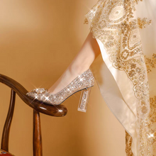 Load image into Gallery viewer, The Clarisbel Wedding Bridal Crystal Heels (Available in 3 colours)