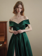 Load image into Gallery viewer, The Agence Satin Off Shoulder Gown (Available in 2 Colours)