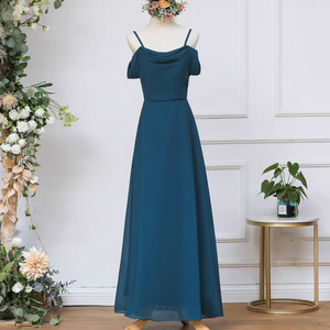 The Meralyn Bridesmaid Chiffon Off Shoulder Dress (Customisable)