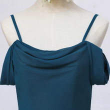 Load image into Gallery viewer, The Meralyn Bridesmaid Chiffon Off Shoulder Dress (Customisable)