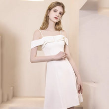 Load image into Gallery viewer, The Lerista Off Shoulder White Short Dress