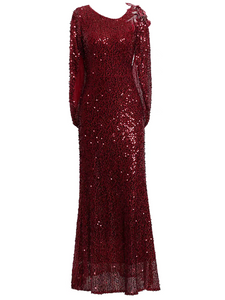 The Carena Glitter Long Sleeve Midi Dress (Available in 3 colours)