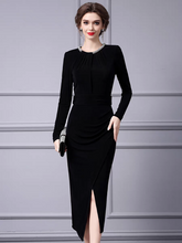 Load image into Gallery viewer, The Florence Long Sleeve Black Dress