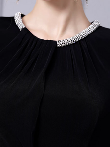 The Florence Long Sleeve Black Dress