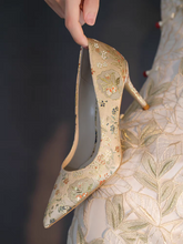 Load image into Gallery viewer, The Yuan Oriental Floral Heels