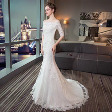 Load image into Gallery viewer, The Renalyda Wedding Bridal Lace Off Shoulder Gown (Available in 2 Styles)