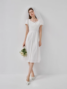 The Emmie Wedding Bridal Midi Dress (Available in 2 colours)