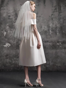 The Luella Wedding Bridal Off Shoulder White Dress