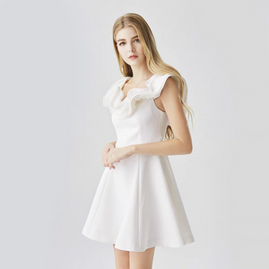 The Emery Off Shoulder White Dress