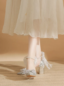 The Halifax Wedding Bridal Silver Heels