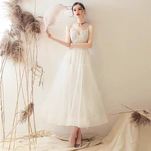 The Reyale Wedding Bridal Sleeveless Dress