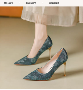 The Royal Oriental Floral Heels (Available in 2 colours)