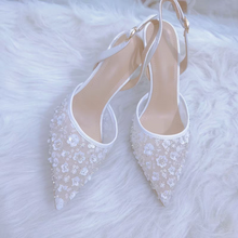 Load image into Gallery viewer, The Aoyama White Bridal Heels