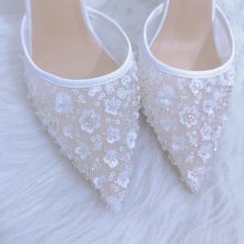 Load image into Gallery viewer, The Aoyama White Bridal Heels