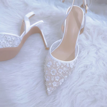 Load image into Gallery viewer, The Aoyama White Bridal Heels