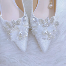 Load image into Gallery viewer, The Rhonda White Bridal Heels