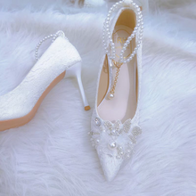 Load image into Gallery viewer, The Rhonda White Bridal Heels