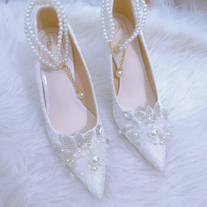 The Rhonda White Bridal Heels