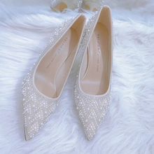 Load image into Gallery viewer, The Rhesea White Bridal Heels