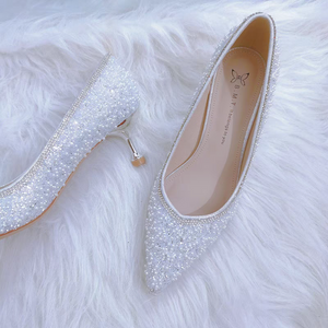 The Retcha White Bridal Heels