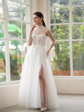 Load image into Gallery viewer, The Isabella Wedding Bridal Halter Gown