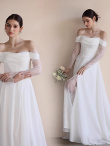 The Fabiana Wedding Bridal Off Shoulder Gown