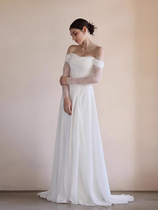 The Fabiana Wedding Bridal Off Shoulder Gown