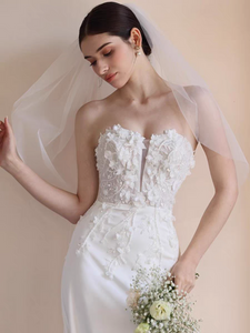 The Finley Wedding Bridal Floral Heart Shape Tube Gown