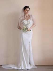 The Finley Wedding Bridal Floral Heart Shape Tube Gown