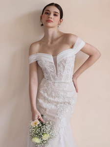 The Farryn Wedding Bridal Off Shoulder Gown