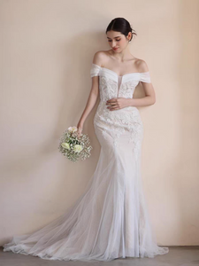 The Farryn Wedding Bridal Off Shoulder Gown