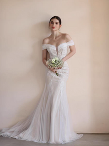 The Farryn Wedding Bridal Off Shoulder Gown