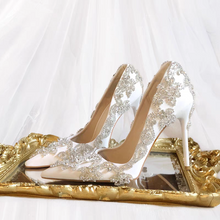 Load image into Gallery viewer, The Grecie Wedding Bridal Crystal Heels
