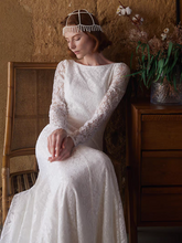 Load image into Gallery viewer, The Lloyd Wedding Bridal Long Sleeve Lace Dress