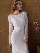 Load image into Gallery viewer, The Lloyd Wedding Bridal Long Sleeve Lace Dress