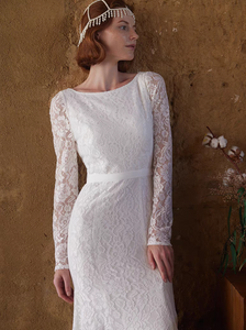 The Lloyd Wedding Bridal Long Sleeve Lace Dress