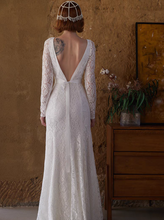 Load image into Gallery viewer, The Lloyd Wedding Bridal Long Sleeve Lace Dress