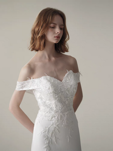 The Sophie Wedding Bridal Off Shoulder Gown