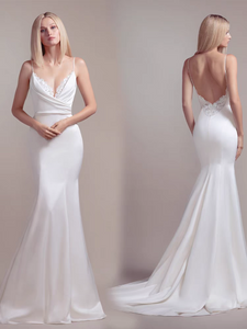 The Solacy Wedding Bridal Sleeveless Gown