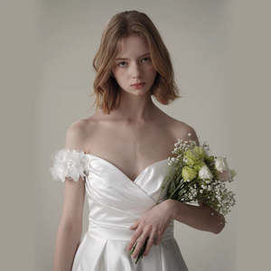 The Stellar Wedding Bridal Off Shoulder Gown
