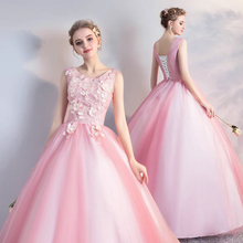 Load image into Gallery viewer, The Mallory Pink Ball Off Shoulder/Sleeveless Gown (Available in 2 Designs)