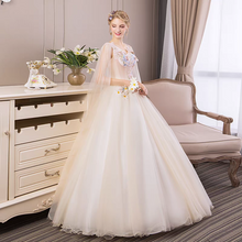 Load image into Gallery viewer, The Meyson Champagne Flora Ball Gown
