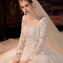 Load image into Gallery viewer, The Cladestine Wedding Bridal Mid Sleeves Gown